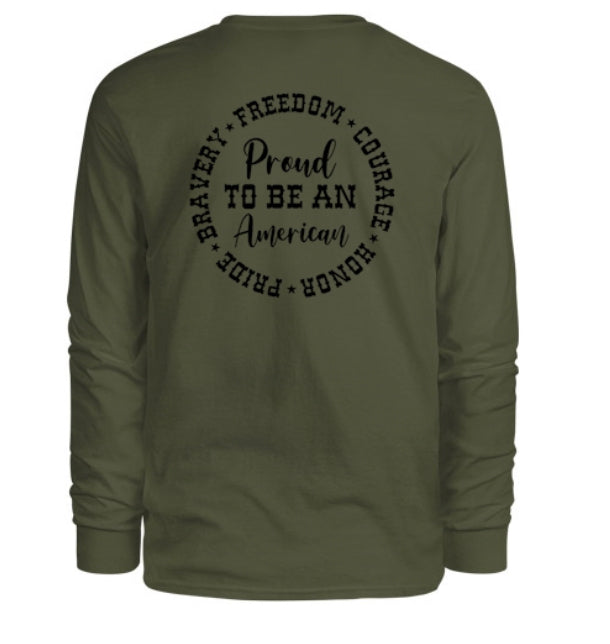 Proud To Be An American Men's Long Sleeve Shirt