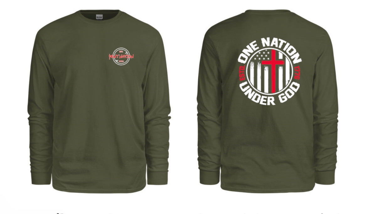 One Nation Under God Men's Long Sleeve Shirt