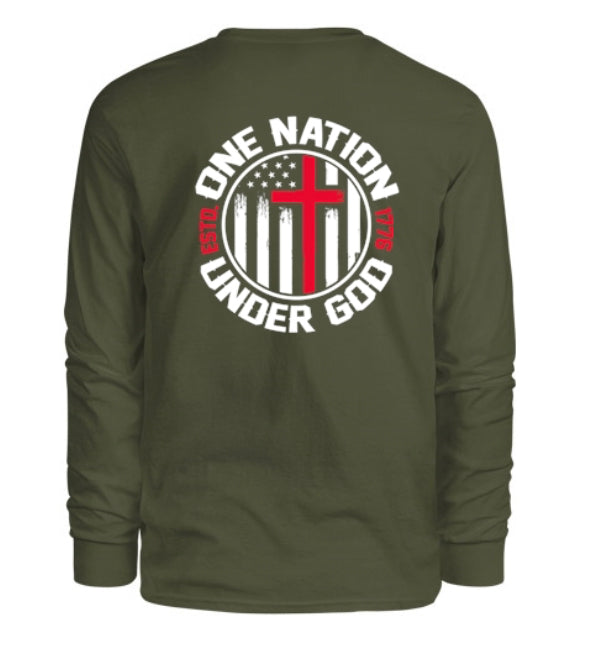 One Nation Under God Men's Long Sleeve Shirt