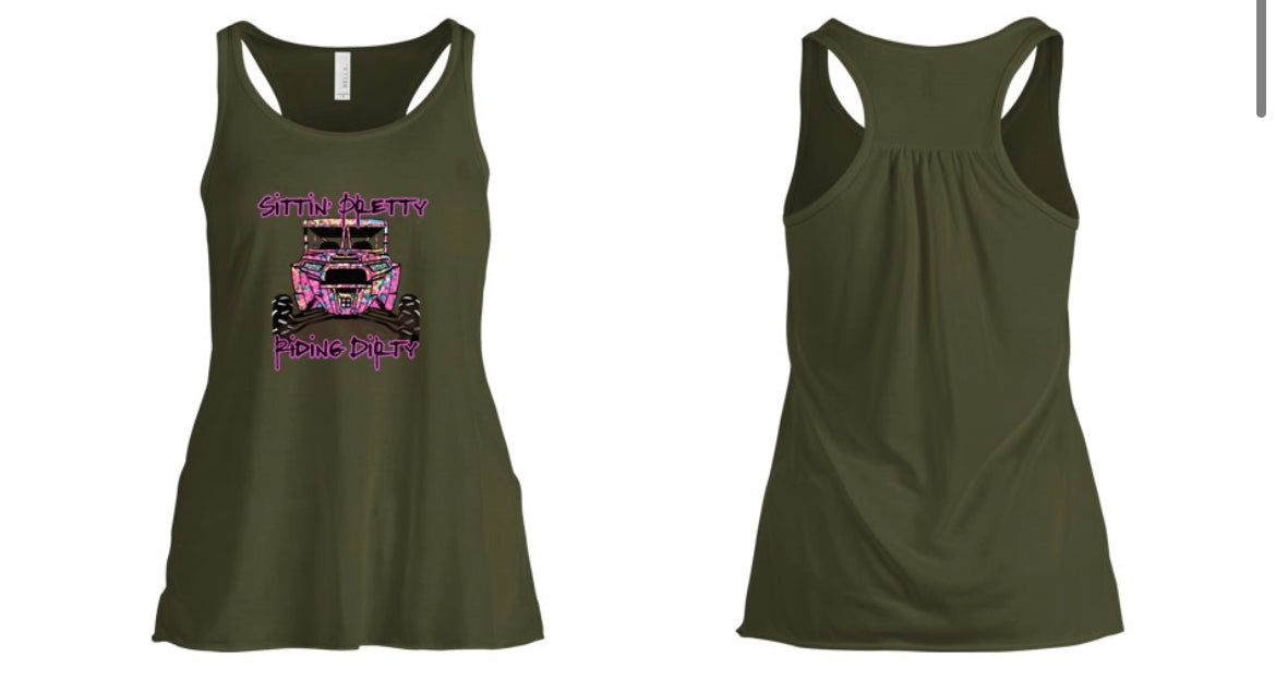 Sittn' Pretty Riding Dirty Women's Tank Top