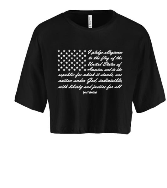 Pledge of Allegiance Women's Crop Top