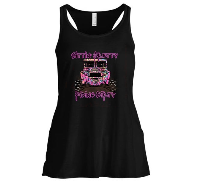 Sittn' Pretty Riding Dirty Women's Tank Top