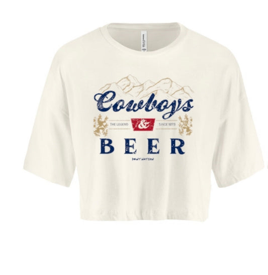 Cowboys & Beer Women's Crop Top