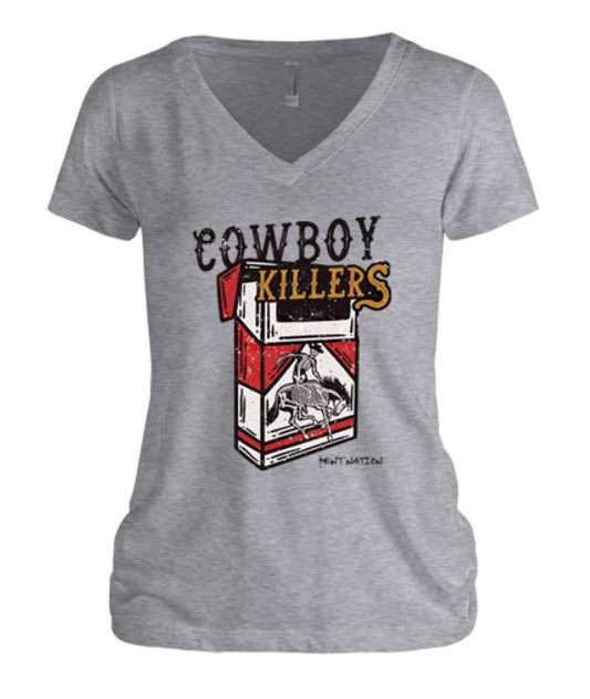 Cowboy Killers Red & White Women's V-Neck