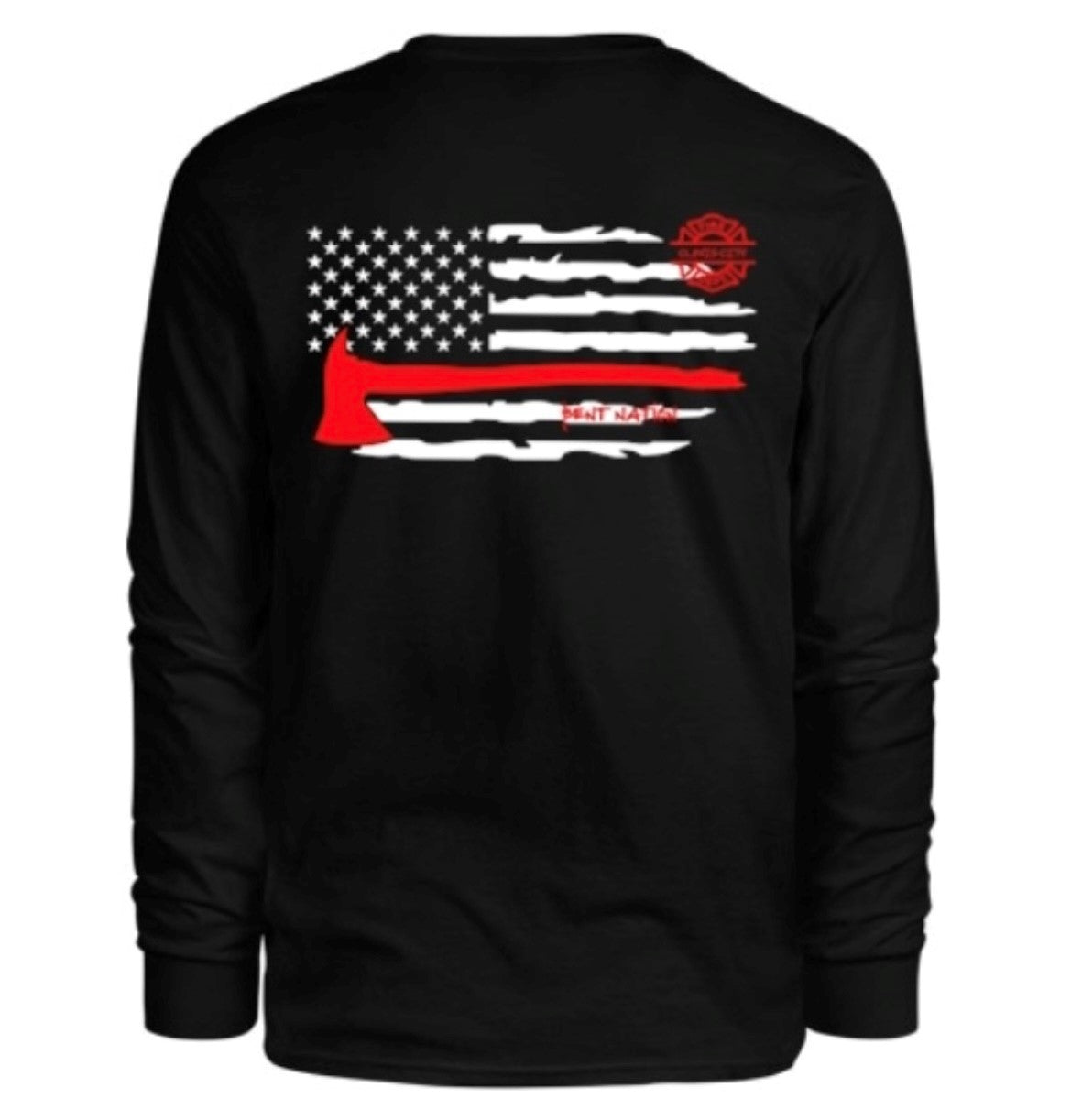 Firefighter Flag Men's Long Sleeve Shirt