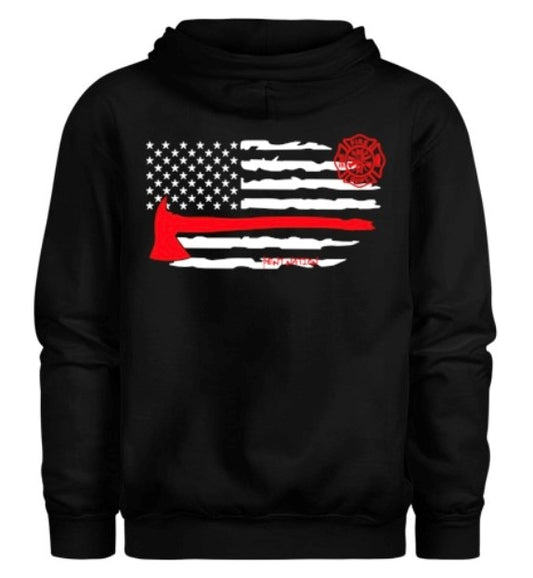 Firefighter Flag Men's Hoodie