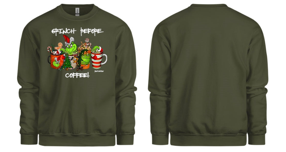 Grinch Before Coffee Women's Pullover