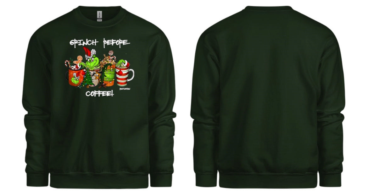 Grinch Before Coffee Women's Pullover