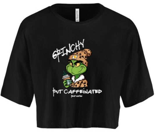 Grinchy But Caffeinated Women's Crop Top