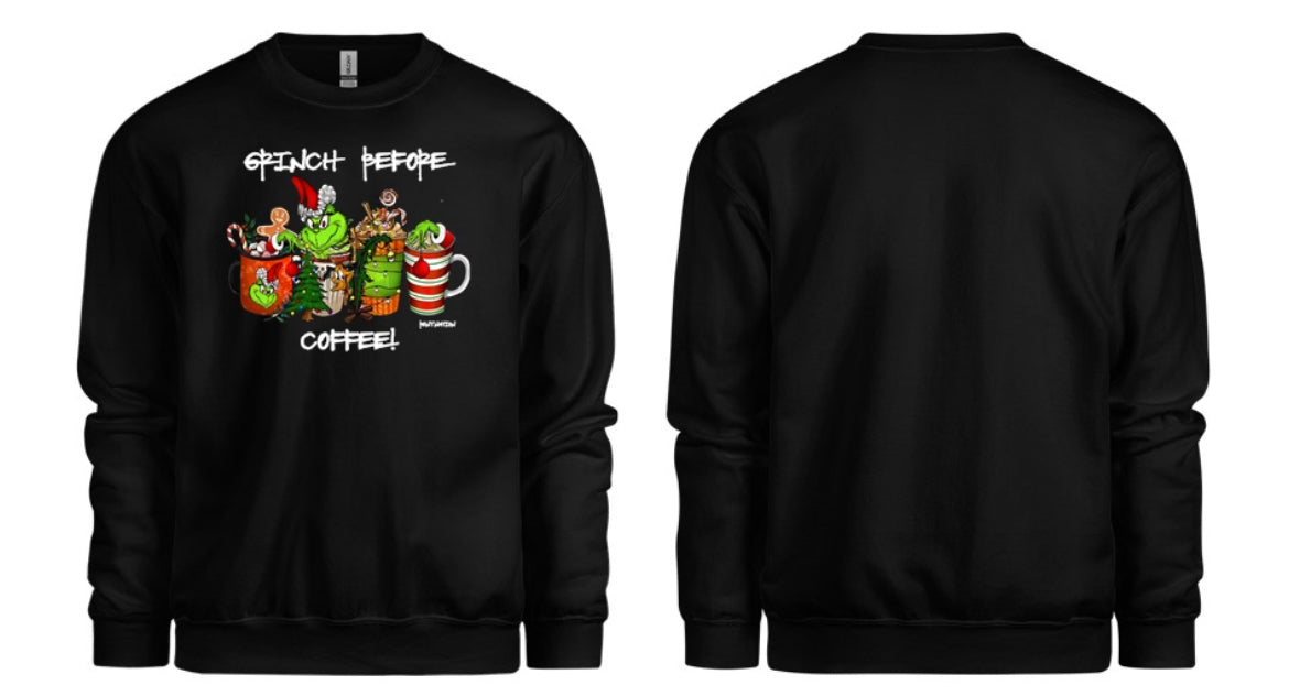 Grinch Before Coffee Women's Pullover