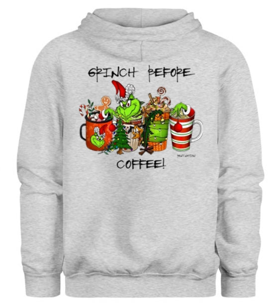 Grinch Before Coffee Women's Hoodie