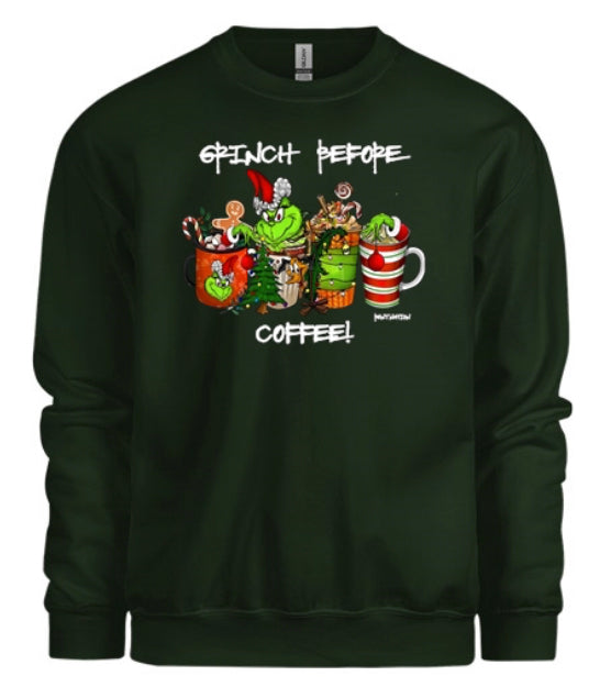 Grinch Before Coffee Women's Pullover
