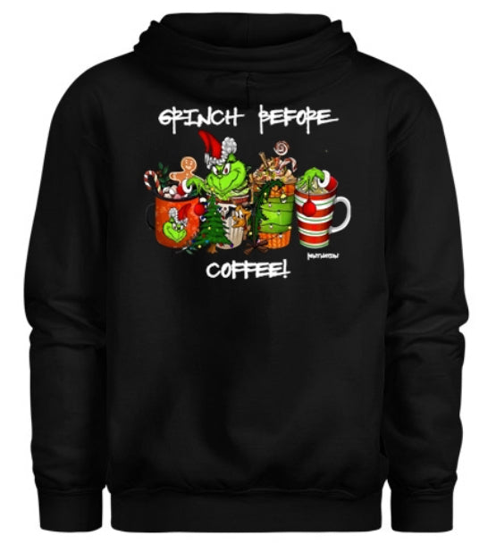 Grinch Before Coffee Women's Hoodie