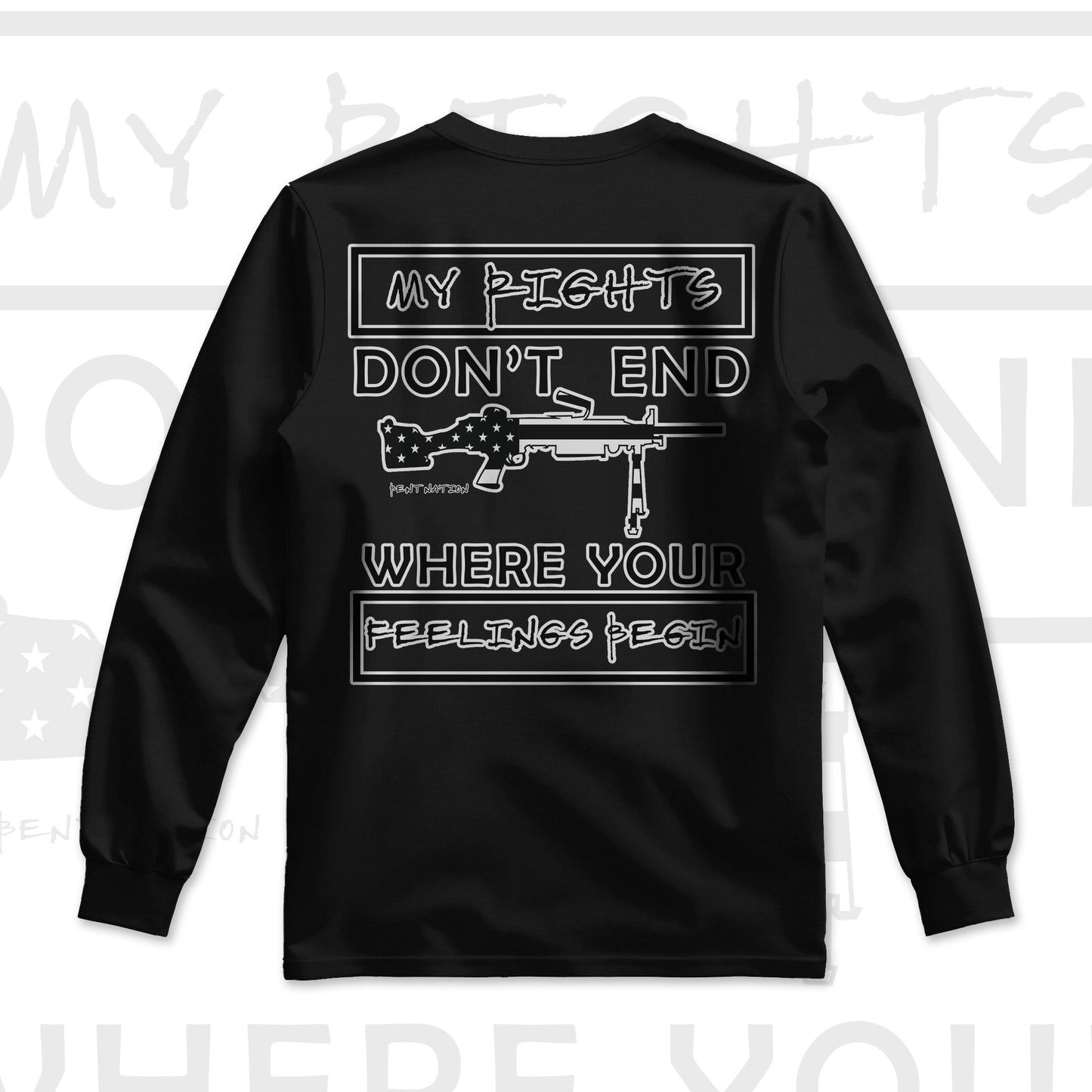 My Rights Don't End Where Your Feelings Begin Men's Premium Long Sleeves Shirt