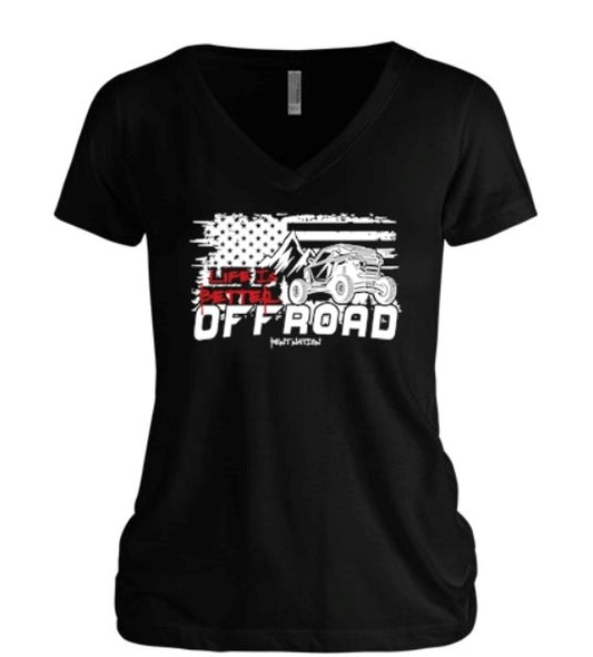 Life Is Better Off Road Women's V-Neck