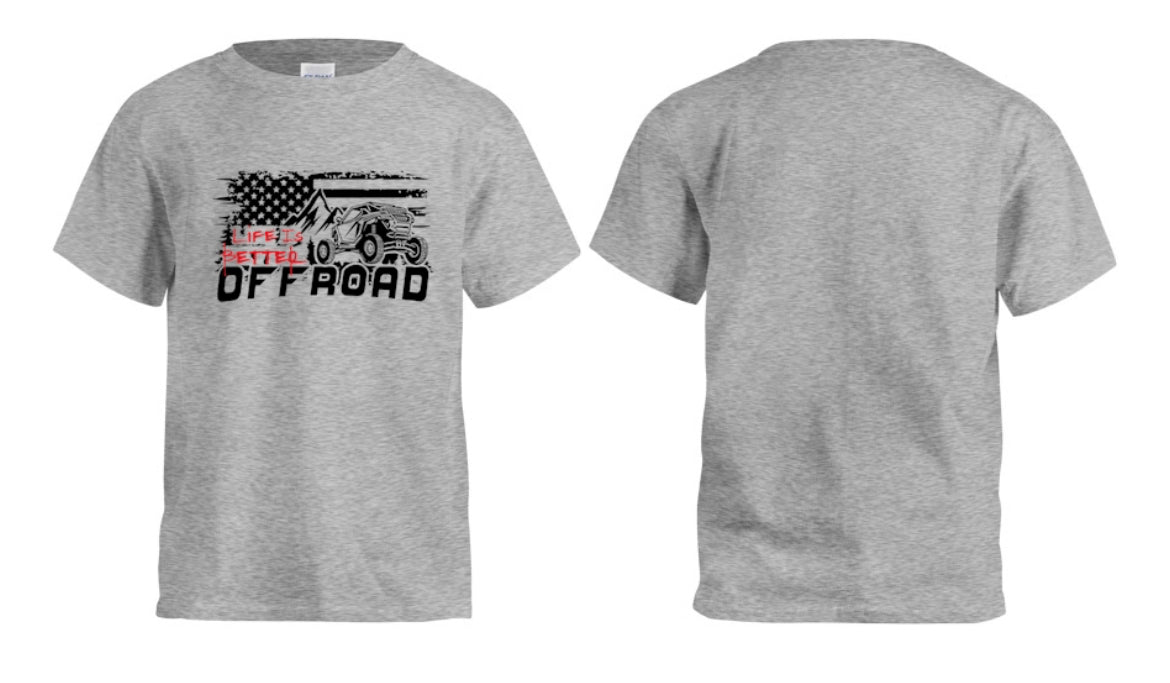Life is Better Off Road Kids T-Shirt
