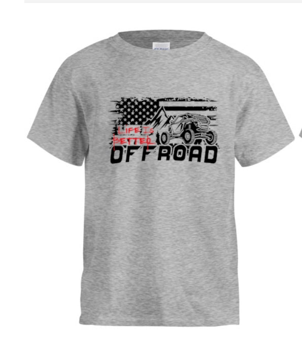 Life is Better Off Road Kids T-Shirt