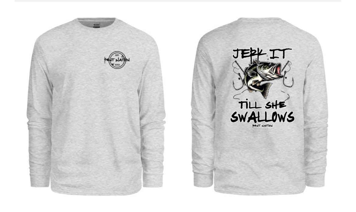 Jerk It Til' She Swallows Men's Long Sleeve Shirt