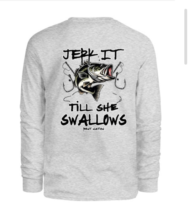 Jerk It Til' She Swallows Men's Long Sleeve Shirt