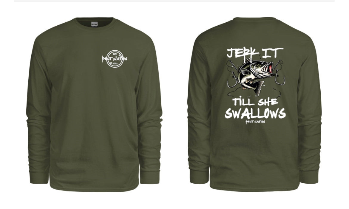 Jerk It Til' She Swallows Men's Long Sleeve Shirt