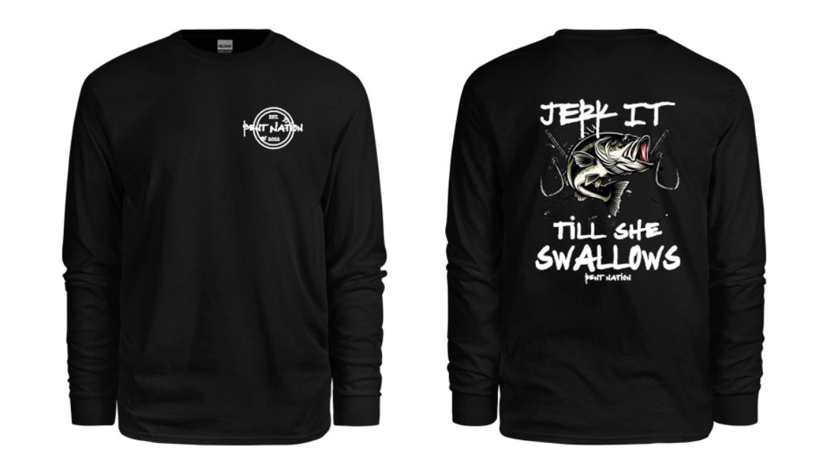 Jerk It Til' She Swallows Men's Long Sleeve Shirt