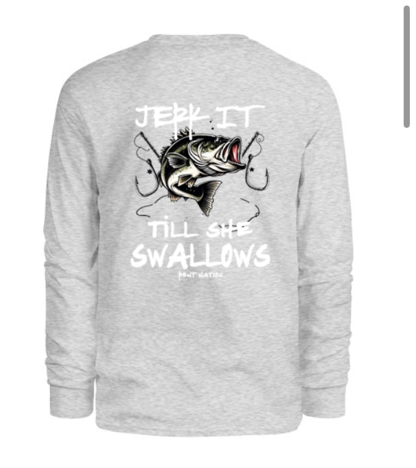 Jerk It Til' She Swallows Men's Long Sleeve Shirt