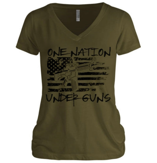 One Nation Under Guns Women's V-Neck