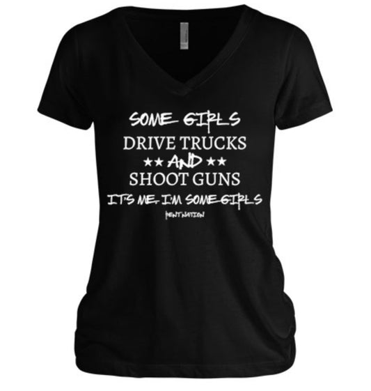 Some Girls Drive Trucks Women V-Neck