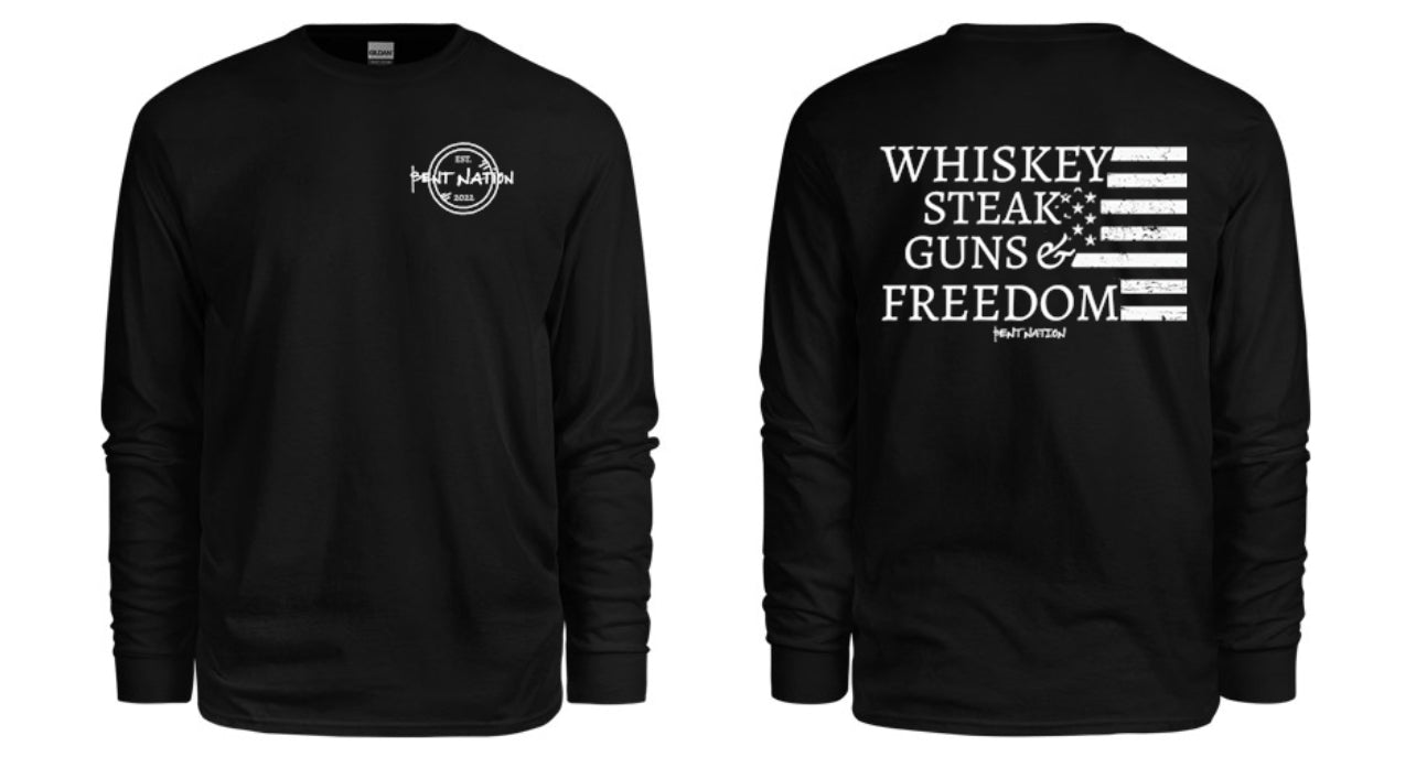 Steak, Guns & Freedom Men's Long Sleeve Shirt