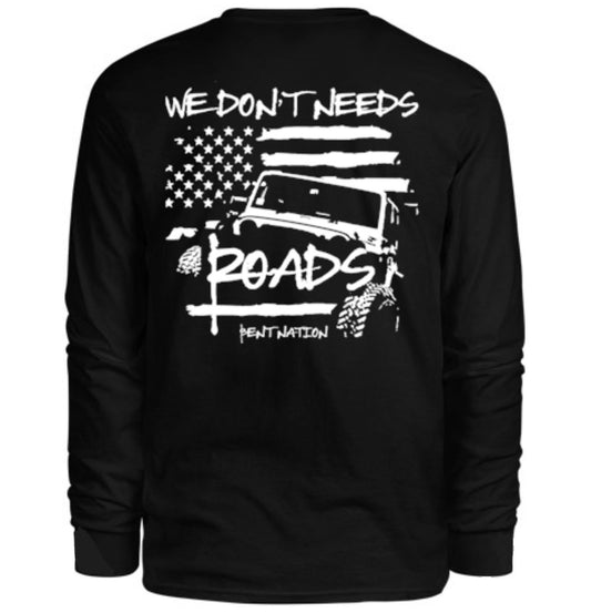 We Don't Need Roads Men's Long Sleeves Shirt